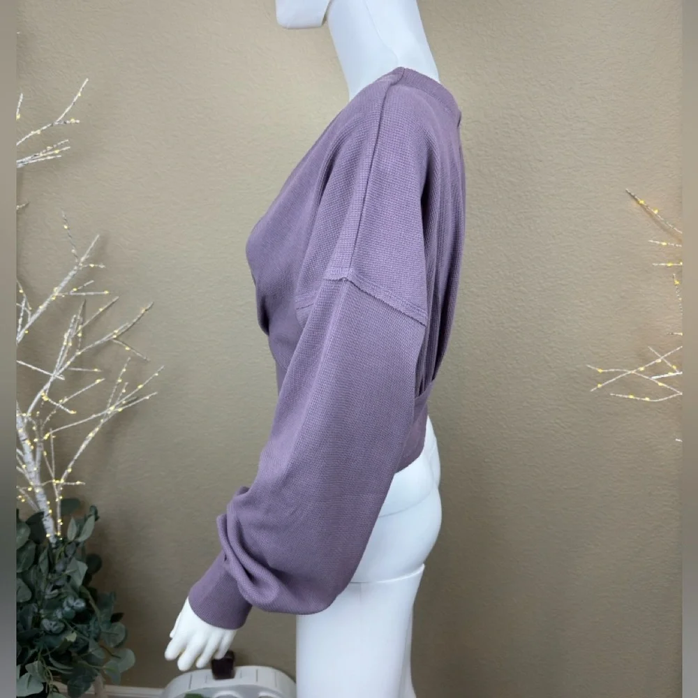 NWT $78 We The Free All Nighter Long Sleeve Surplus Crop Top Free People - Picture 4 of 15